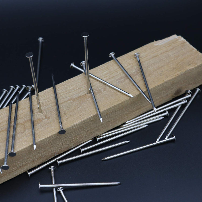 [Australia - AusPower] - 60pcs Hardware Nails, 3 Inches Nickel Plated Hanging Nails, Wall Nails for Hanging, Wood Nails, Long Nails (3 in) 3 In 60 