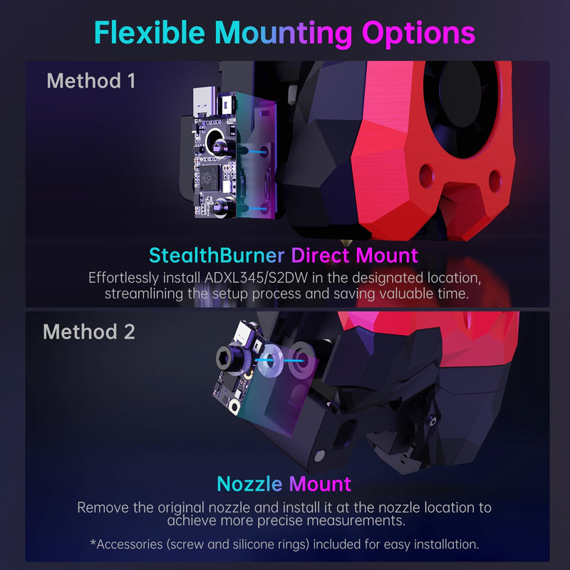 BIGTREETECH S2DW V1.0 Acceleration Sensor Module Compatible Klipper/BIGTREETECH Pi/Raspberry-Pi, High Resolution Tilt-Sensing Accelerometer