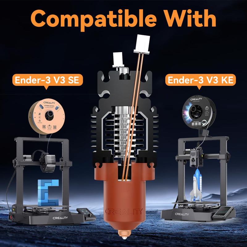 Creality Official Ender 3 V3 SE KE Hotend Upgrades Kit, 3D Printers Ceramic Heating Block with Quick-Swap Nozzle, Supports 300°C High Temperature, 600mm/s High-Speed for Ender 3 V3 SE/Ender 3 V3 KE