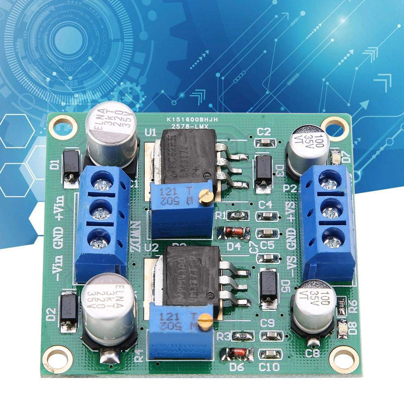 [Australia - AusPower] - Stabilizing Power Module, LM317/337 Positive and Negative Voltage Stabilizing Power Module Low Ripple Linear Adjustable Adjustable Power Supplies 