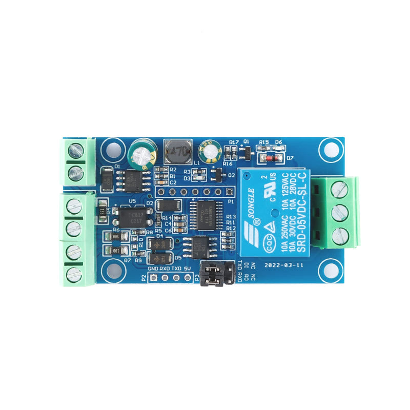 [Australia - AusPower] - 2Pcs 1 Channel Switch Relay Module Modbus Rtu Switching Input Output Relays Board with Anti-Reverse Connection Protection RS485 TTL Communication 