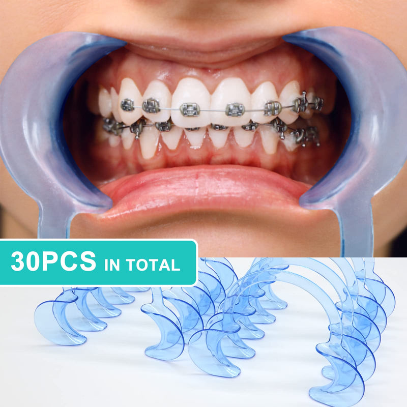 [Australia - AusPower] - 30 Pieces Cheek Retractor Dental Mouth Opener: BVN 10L 10M 10S Autoclavable Mouth Opener for Teeth Whitening, Mouth Guard Retractor, Dental Retractor, Mouth Widener, Mouth Prop for Photography 10L+10M+10S 