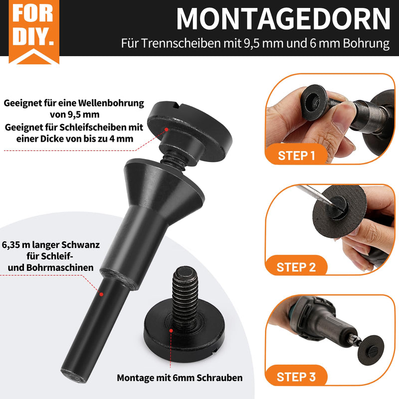 [Australia - AusPower] - SIFANG 1.0 mm Cutting Disc 50 mm Metal Cutting Disc, 50 x 10 x 1.0 mm Thin Flex Disc Straight Pack of 10 with 6.35 mm Tool Holder, for Die Grinder Cuts Steel Stainless Steel Stainless Steel Stainless 50 mm-10 pieces + shank 