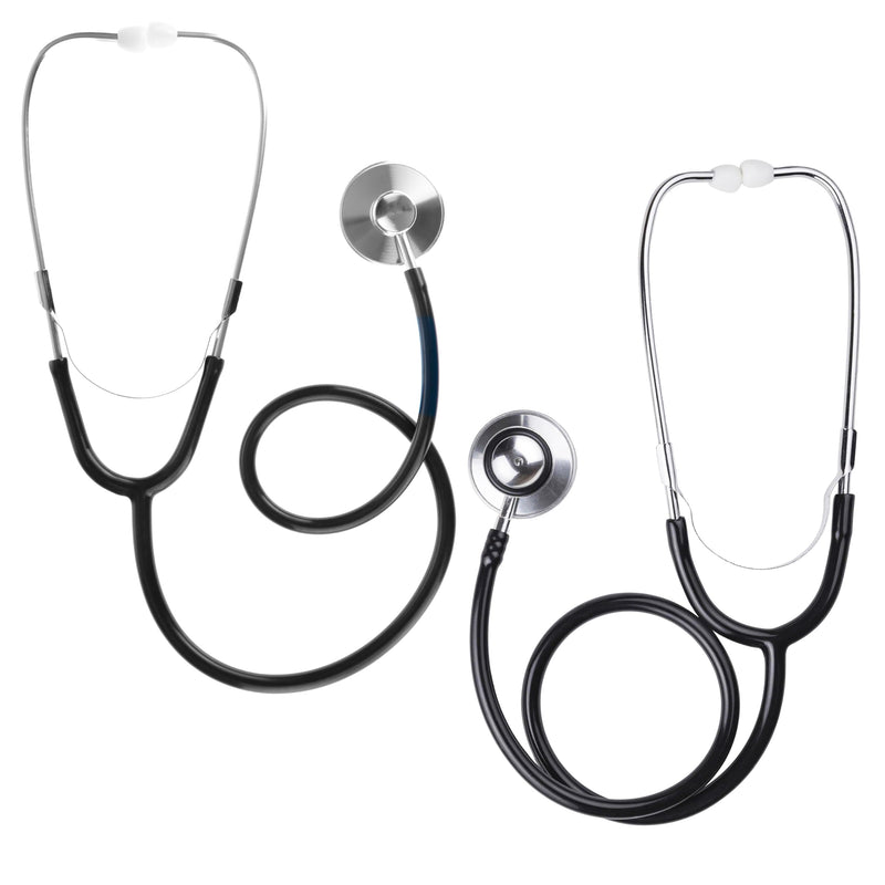 Premium Stethoscope, Medical Stethoscope for Doctor, Nursing Clinic, with Cold Protection Ring and Metal Bracket, Soundproofed and Nickel-Free, Auscultation Heart, Lungs, Baby (Double Head Double Head Blue