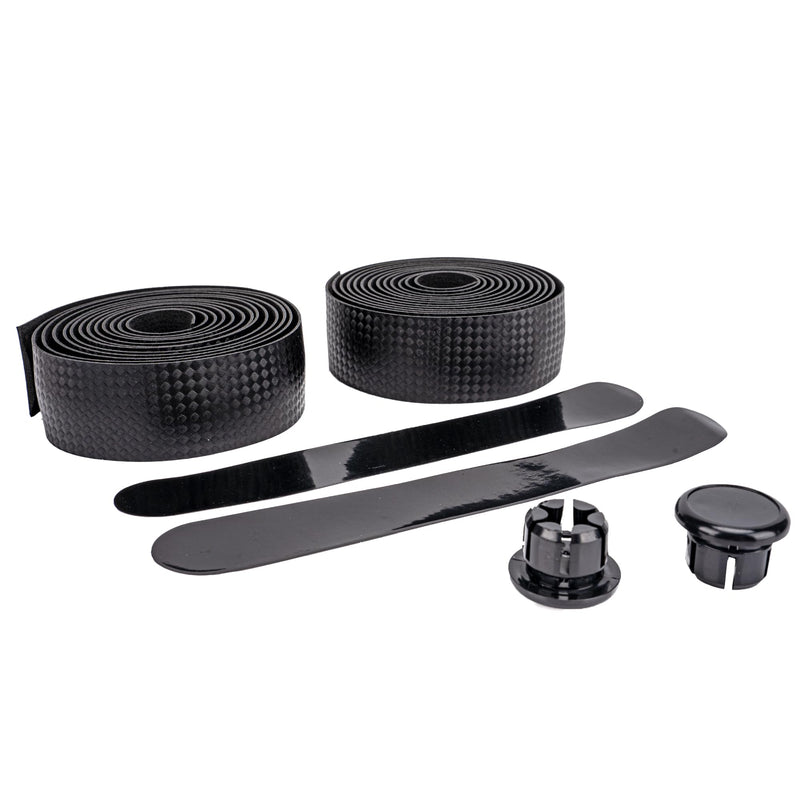 Road Bike Handlebar Tape, Anti-Slip PU EVA Bar Tape, Textured Bicycle Grip Wrap for Road & Gravel Bikes, Thickened Shock Absorbing Handlebar Tape with Bar End Plugs