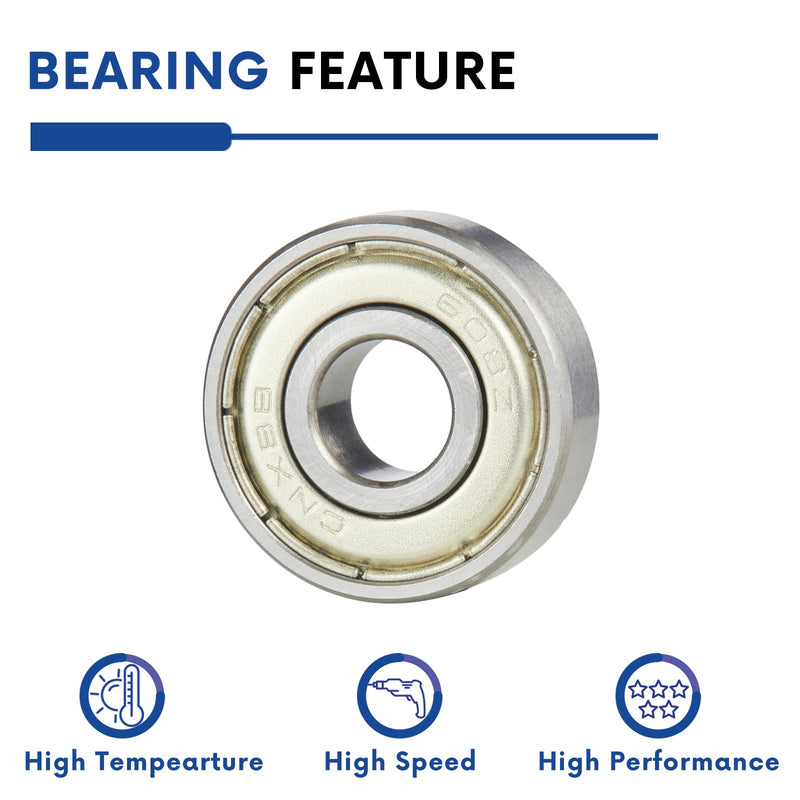 [Australia - AusPower] - 10pcs 608ZZ Ball Bearing, Double Metal Sealed Deep Groove Bearings 8x22x7mm, High Temperature High Speed and Low Noise,Suitable for Electric Motor Applications (10, 608-ZZ) 10 