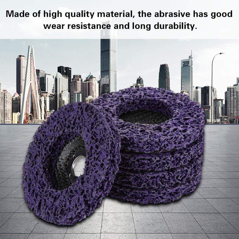 [Australia - AusPower] - Poly Strip Wheel, 5Pcs Purple Gold Poly Strip Wheel Disc Paint Rust Removal Tool for Most of 100mm Angel Grinders, Polycarbide Abrasive Disc 