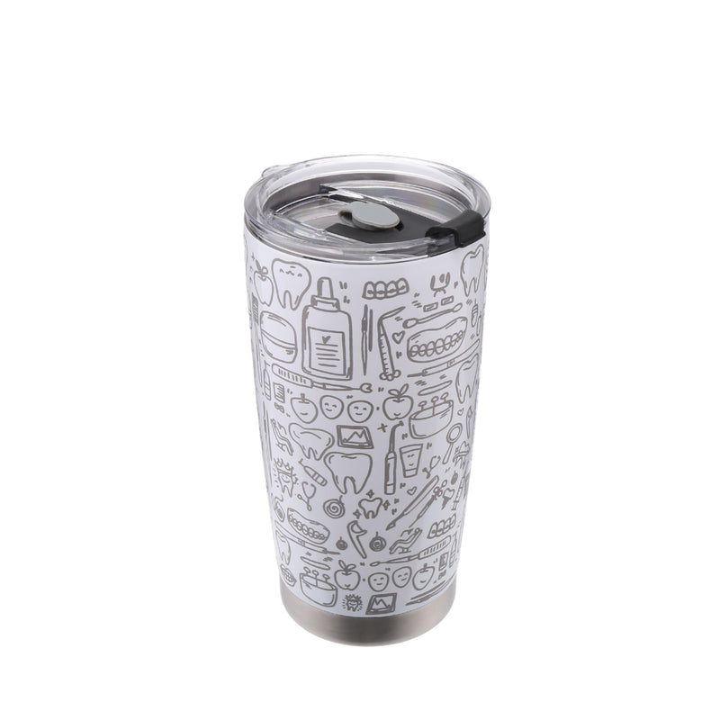 [Australia - AusPower] - 4LIEUBASMI 20 Oz Dental Laser Engrave Tumbler - Dentist Appreciation for Men & Women, Dental Hygienist Cup, Perfect for Christmas, Birthday, Retirement, Coworkers, Friends, Dental Office Gift Dental Icon 20oz 