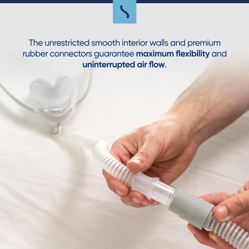 [Australia - AusPower] - Universal CPAP Hose by Snugell (6ft)  Compatible with All Major CPAP Machines and Most CPAP BiPap, and BiLevel Device Brands  Minimize Discomfort and Mask Leaks for a Restful Sleep 