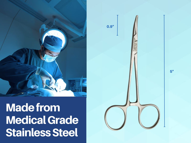 [Australia - AusPower] - Artery Forceps Curved 5 inches Mosquito Orthodontic Dental Surgical hemostat Precision Kelly Forceps Clamps by Wise LINKERS 