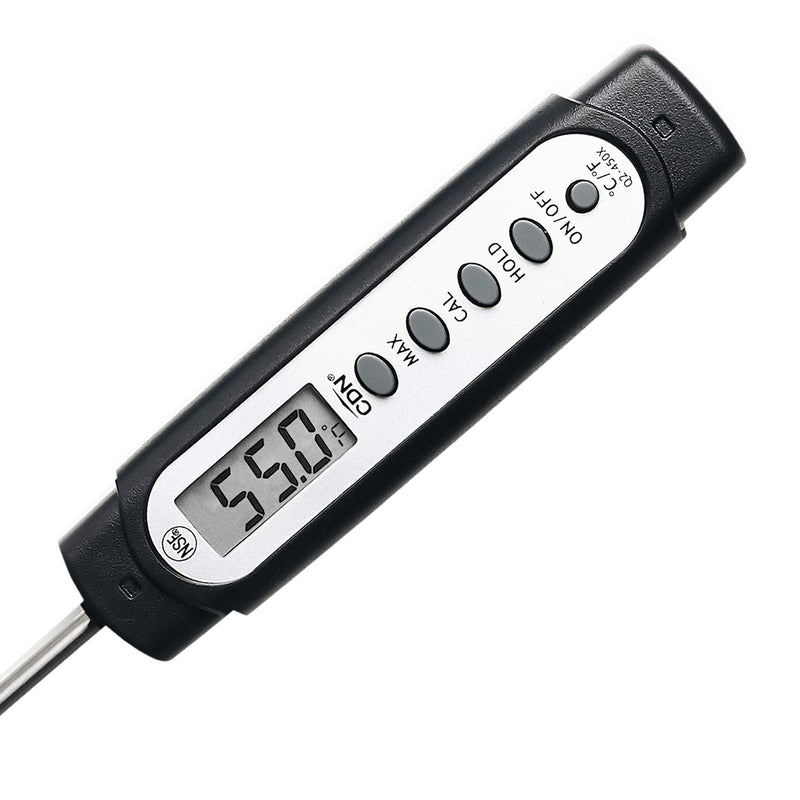 [Australia - AusPower] - CDN ProAccurate® Waterproof Digital Thermometer with Protective Sheath, Easy to Read Display, 2.75" Stem with Thin Tip, Black/White (Q2-450X) Black/White Display - 2.75" Stem 1 EA 