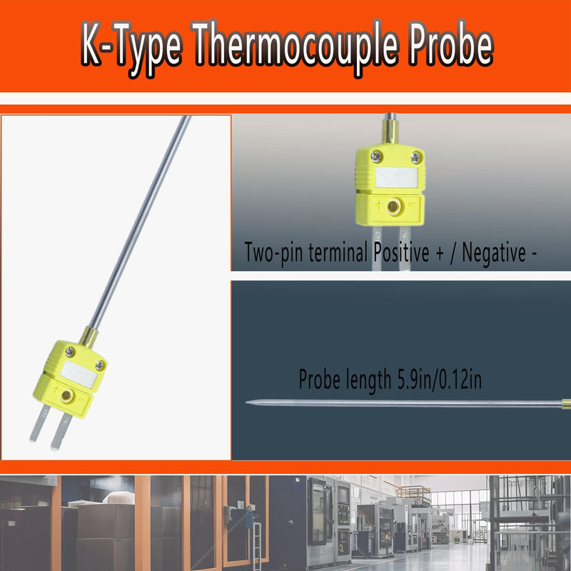 [Australia - AusPower] - 50207-K K-Type thermocouple Probe Temperature Range -50°F / 2000°F 