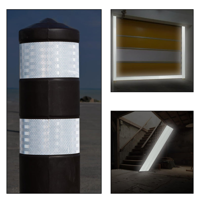 [Australia - AusPower] - 2 Inch X 30 FT Reflective Tape Outdoor Waterproof DOT-C2 Fade Resistant White Reflective Tape Strong Adhesive Safety Warning Tape Reflector Conspicuity Tape for Trailer Trucks Bikes 2IN x 30FT 
