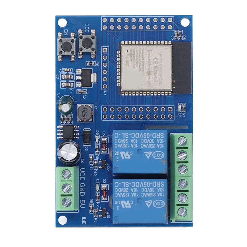[Australia - AusPower] - ESP32 2 Channel 5V Relay Module 4M Byte Flash Large Capacity Programmable Relay Board for Secondary Development Learning 