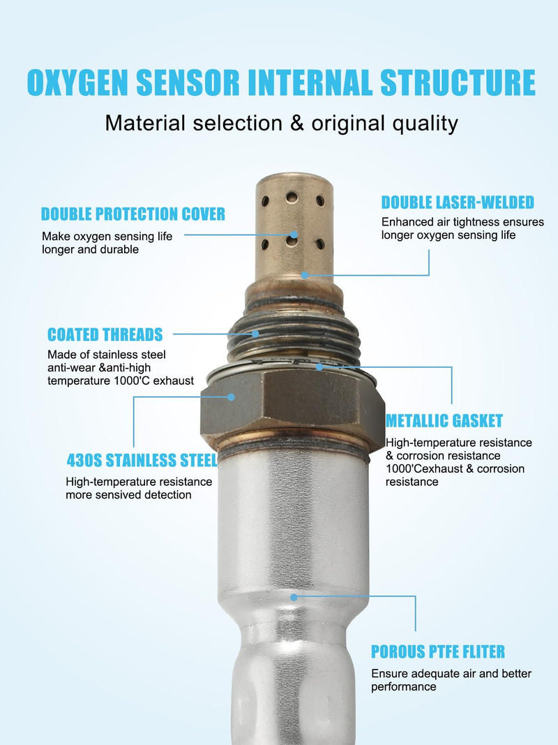TAUTOY 2PCS 234-9124 234-4350 O2 Oxygen Sensor Upstream Downstream (1.8L L4) for Honda Civic 2007 2008 2009 2010 2011
