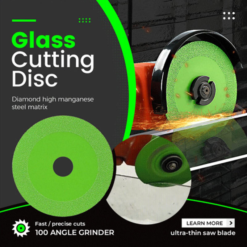 [Australia - AusPower] - 2 Pcs Glass Cutting Disc 1mm Thick Cutting Wheel Saw Blade for Tile Crystal and Wine Bottle (Green) 