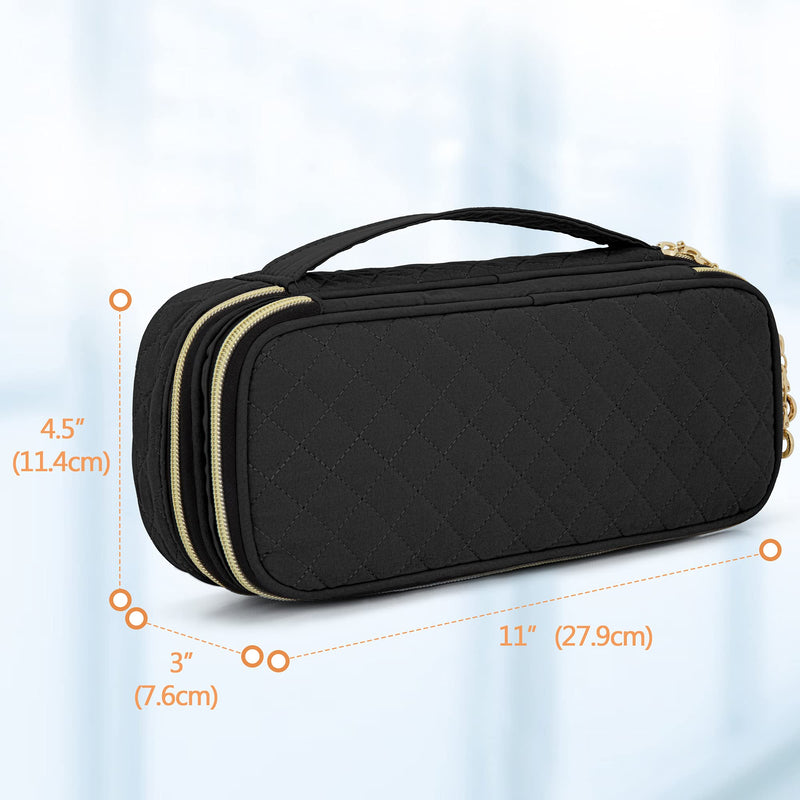 [Australia - AusPower] - Damero Double Layer Stethoscope Case, Nurse Tote Bag for Work with Zip-Top Closure and Side Fasten Snaps for Home Visits, Clinical Study, Health Care 