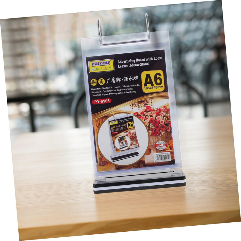 [Australia - AusPower] - Ciieeo Menu Holder for Table Menu Display Holder Flip Menu Holder Menu Display Stand Desktop Display Stand Restaurant Menu Stand Sign Poster Stand A4 Pvc Picture Frame Material 