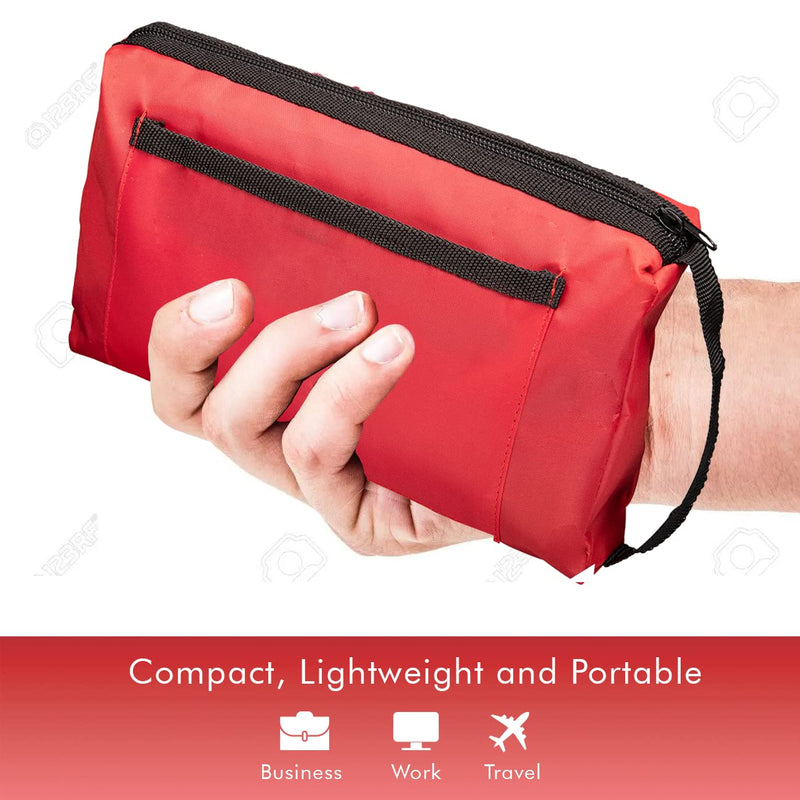 [Australia - AusPower] - NOVAMEDIC Professional Aneroid Sphygmomanometer Blood Pressure Machine and Stethoscope Set, Universal Adult Size Cuff Arm 8.7-16.5", Manual Emergency BP Monitor Kit with Carrying Case, Red 
