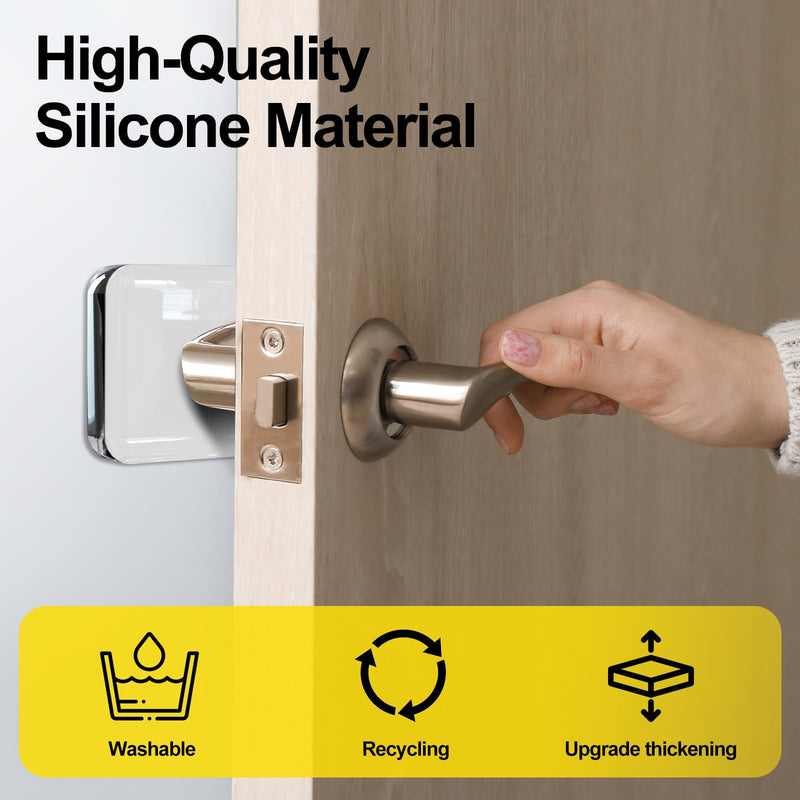 [Australia - AusPower] - Door Stoppers Wall Protector, 8 PCS Silicone Door Knob Wall Protector with Strong Self-Adhesive Backing, Upgraded Thickened Reusable Door Bumper - Ideal for Wall Protector and Noise Reduction 