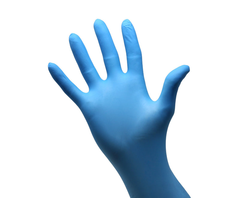 Safeguard Nitrile Exam Gloves, Powder Free, Medical Grade Gloves, Latex Free, 100 Pc. Dispenser Pack, Medium Size in Blue, 1count Box 100 Count (Pack of 1)