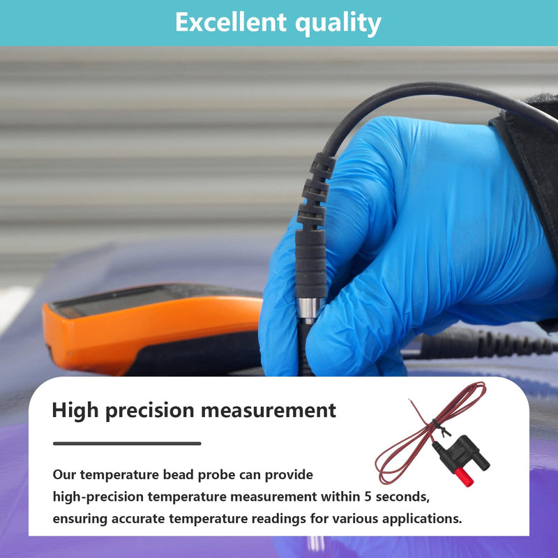 [Australia - AusPower] - 80BK-A Type K Thermocouple, Temperature Bead Probe, Clamp for Fluke Multimeter. 