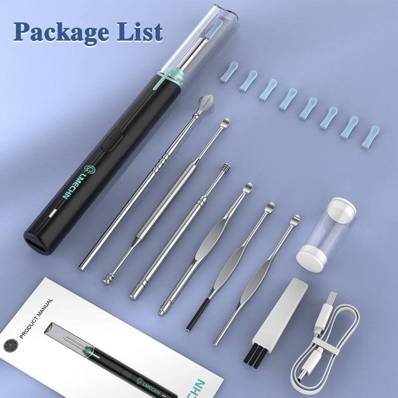 Ear Wax Remover, 1920P Ear Cleaner, 8 Attachments Otoscope | 1920P HD Sensor, 3 Axis Gyroscope, 6 LED Lights, IP67 Waterproof Lens, Compatible with Android smartphones, iPhones and iPads.