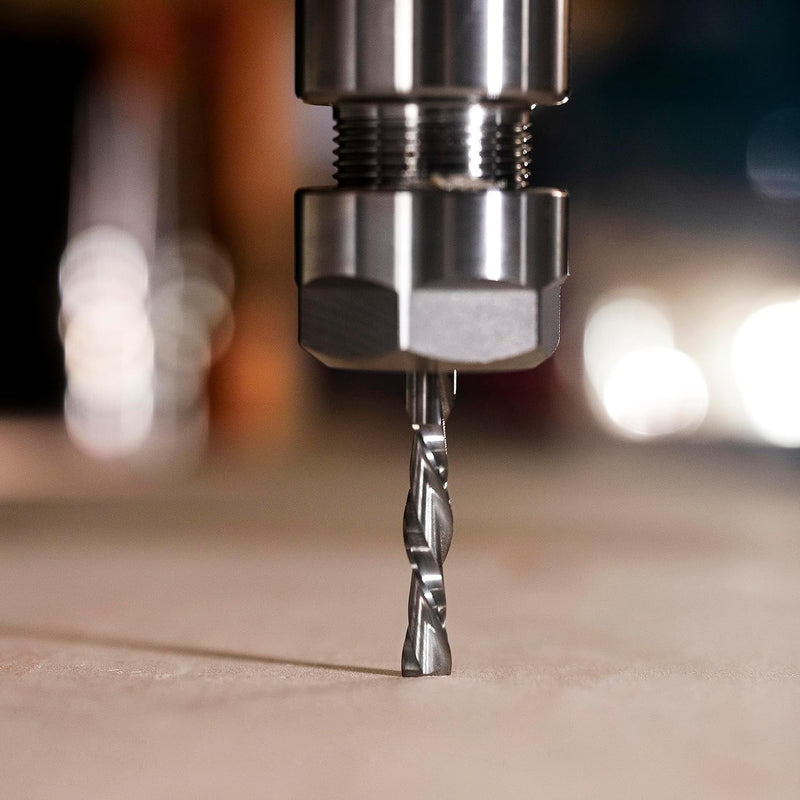 [Australia - AusPower] - SpeTool 5PCS Spiral Downcut Router Bits 1/4" Shank 1" Cutting Length Solid Carbide CNC Router Bit Set End Mills for Plunge Router Wood Carving 5 