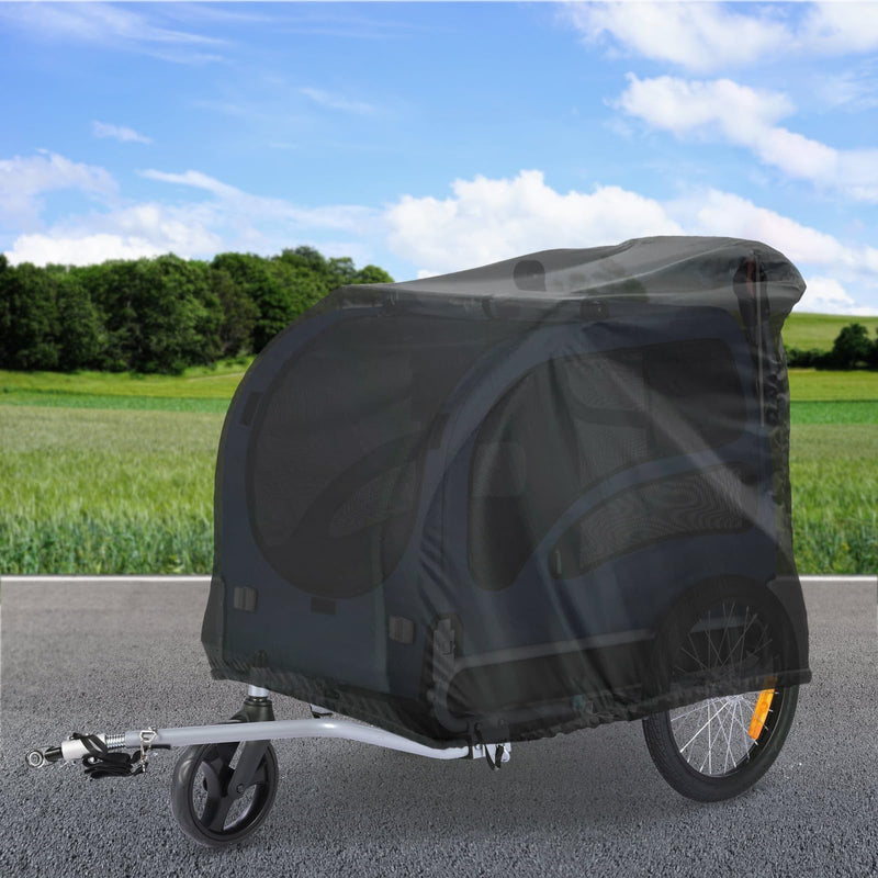 [Australia - AusPower] - Bicycle Trailer Cover waterproof Bike Trailer Storage Cover with Adjustable Drawstring Pet Bike Trailer Protection Cover 