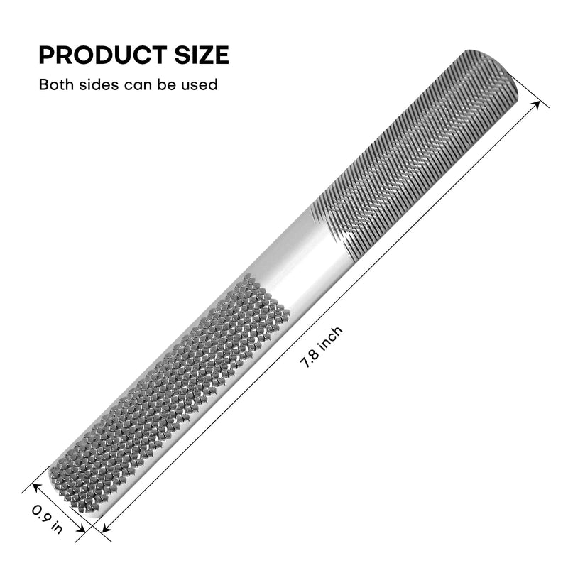 [Australia - AusPower] - 2PCS 8in 4 Way Wood Rasp File, Premium Grade High Carbon Hand File and Round Rasp, Half Round Flat & Needle Files, Multifunctional Hand File for Sharping Wood, Soft Metal, Plastic Tool 2 PC 