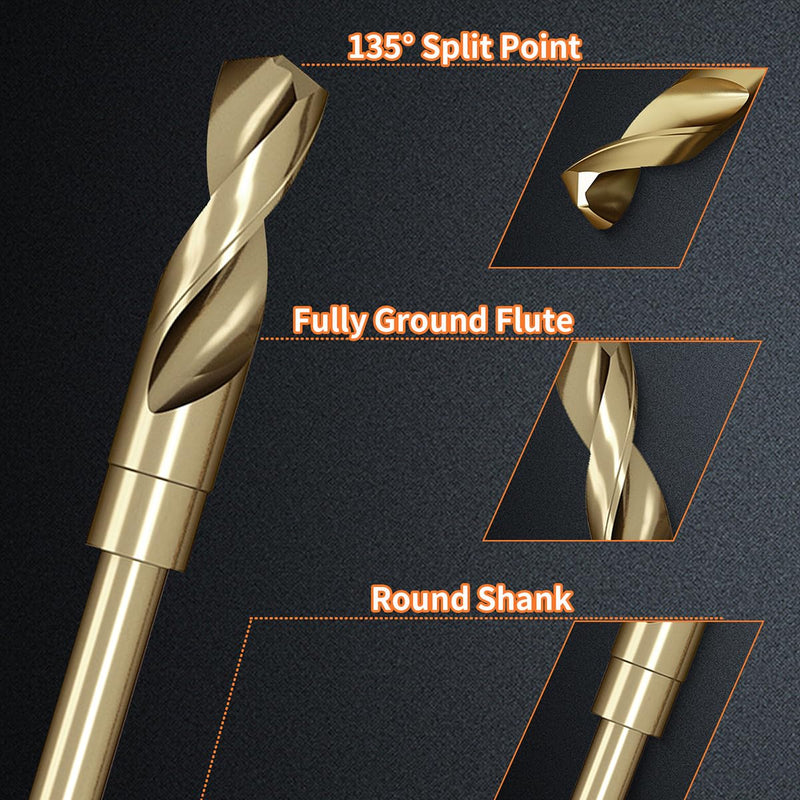 [Australia - AusPower] - Meccion HSS-Co Metal Drill Professional Twisted Shank Precision Ground Twist Drill Bit for Metal, Stainless Steel and Iron 16mm 