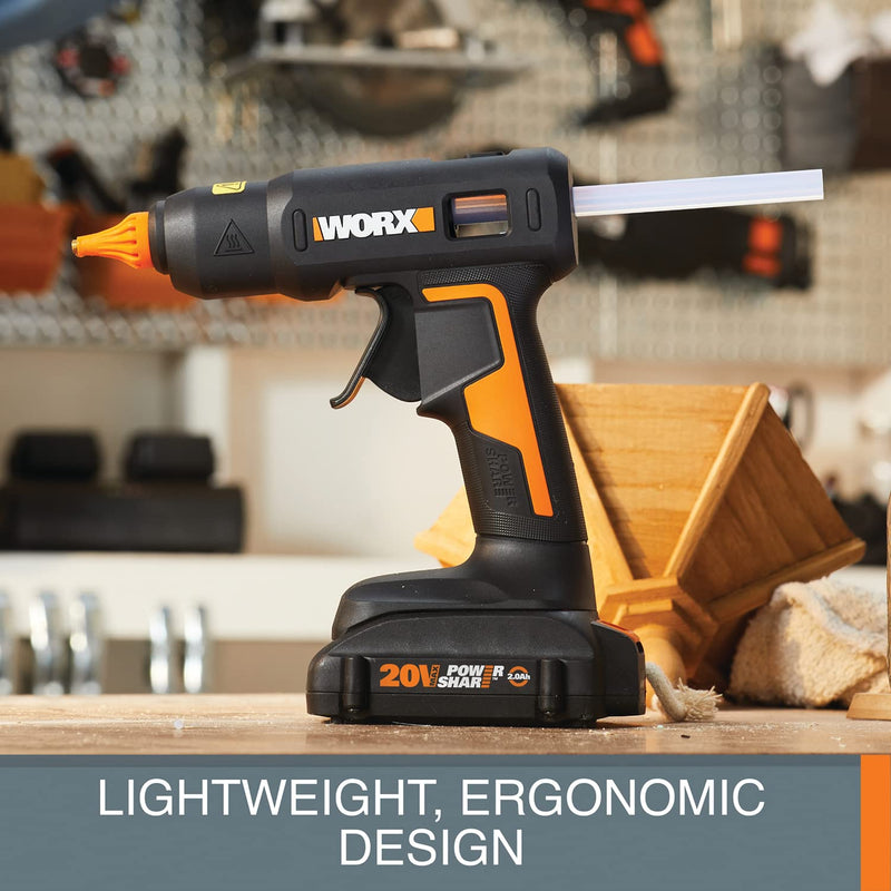 [Australia - AusPower] - Worx 20V Power Share Full-Size Hot Glue Gun WX045L.9- (Tool Only) 20V Glue Gun (Tool Only) 