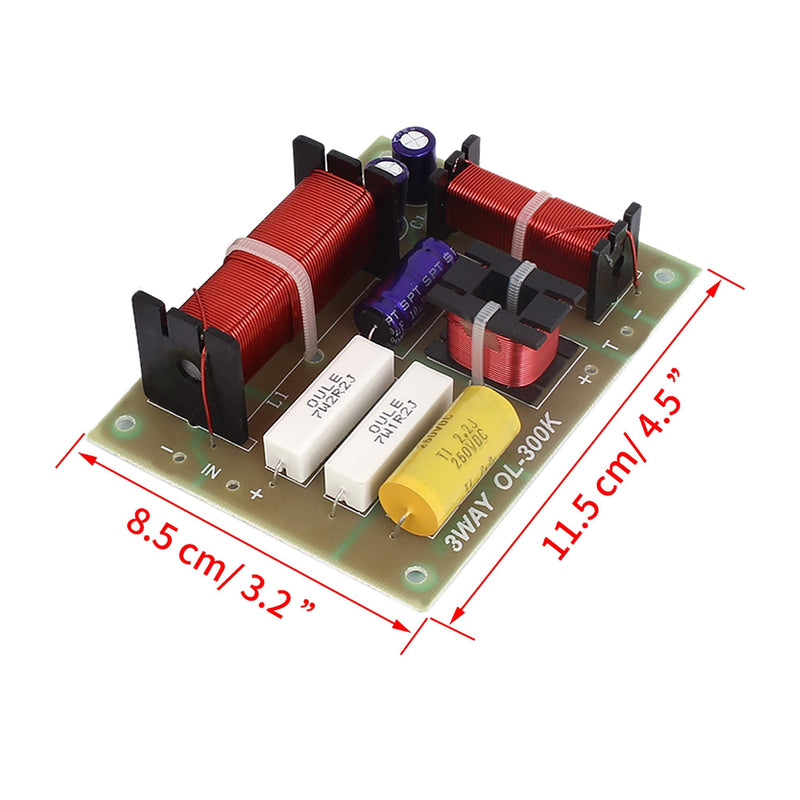 [Australia - AusPower] - uxcell 2 x 180W 3-Way Audio Crossover Filters Frequency Divider Speaker 850/4800 Hz 