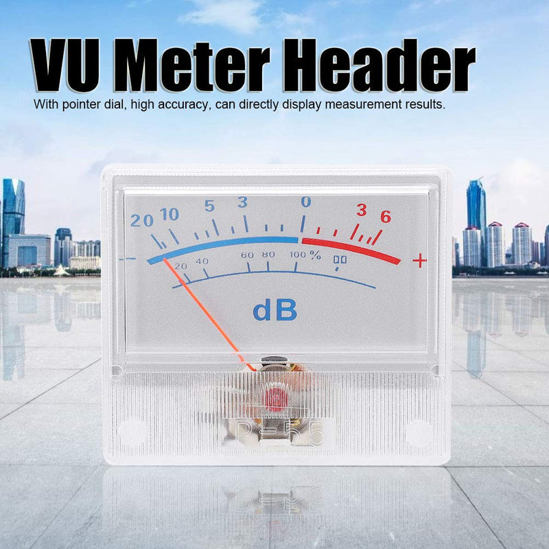 [Australia - AusPower] - Walfront VU Meter Power Amplifier High Precision DB Meter for Mixer Recording Studio Audio Testing Tool with Pointer Dial -20 to +6dB 