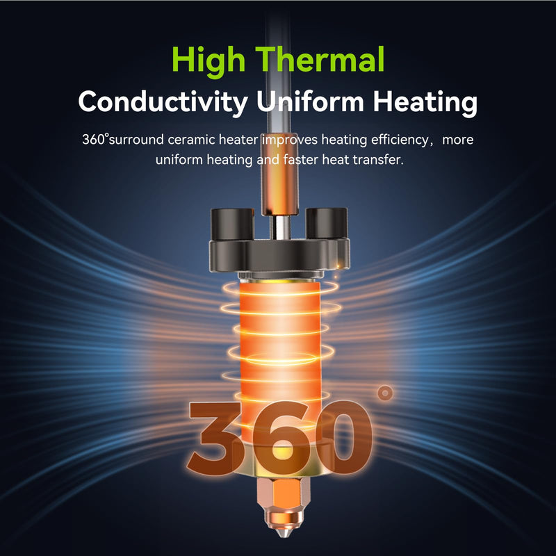 Creality Official K2 Plus Ceramic Heating Block Hotend Kit, Unicorn Quick Swap Nozzle Kit, 350°C High Temperature Resistant, All-Metal Integrated Design Kit for Creality K2 Plus 3D Printers For K2 PLUS