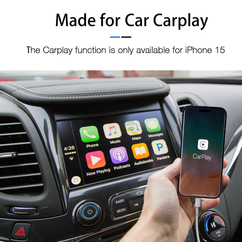 [Australia - AusPower] - iPhone 15 Car Carplay Cable, USB A to USB C Cable for iPhone 15, 15 Pro Max, 15 Plus, iPad 10th Gen, iPad Pro 12.9/11, iPad Air 5th/ 4th Gen,Mini 6th Gen Charger Cord, Car Charging Cable (3.3ft White) USB A to USB C (for 15) 
