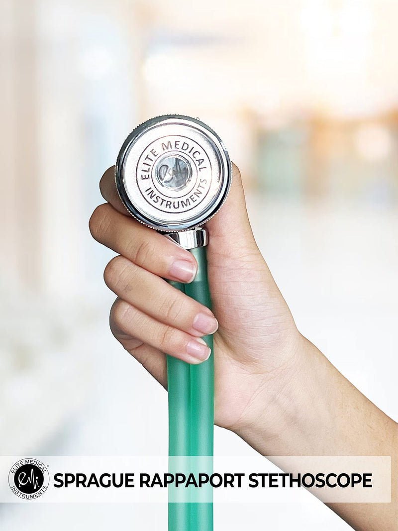 [Australia - AusPower] - EMI Deluxe Sprague Rappaport Dual Head Stethoscope - Sea Foam (Translucent) - Perfect for Nurses, EMTs, and Medical Professionals 