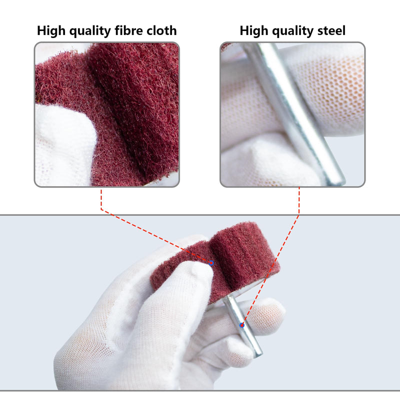 [Australia - AusPower] - FEIHU 10pcs Sanding Discs Assorted Sizes 60/50/40/30/25mm Sanding Mop Set Non-Woven Sanding Discs for Cleaning and Removing Paint Oxide Flap Sanders Shank Diameter 6mm 10 pieces 