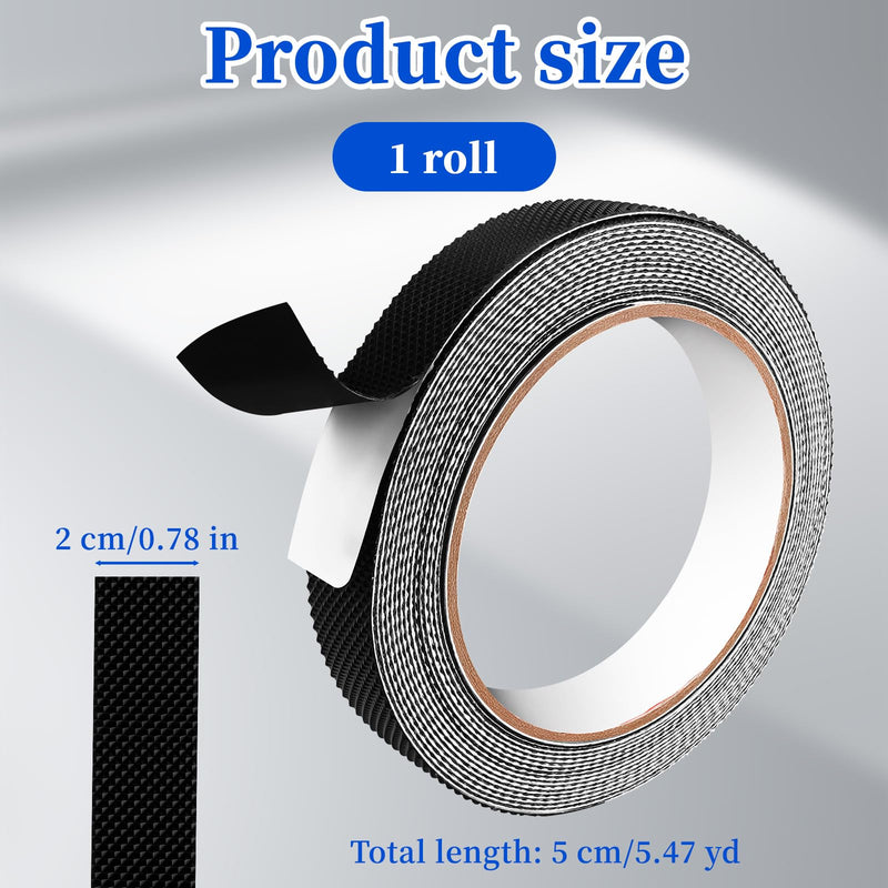 Notoke Anti Slip Grip Tape Heavy Duty - 0.8" x 16Ft Black Rubber Grip Tape - Waterproof & Non-Abrasive Safety Tape Cushion Pad for Indoor & Outdoor Use - Making Handles or Contact Surfaces Safer