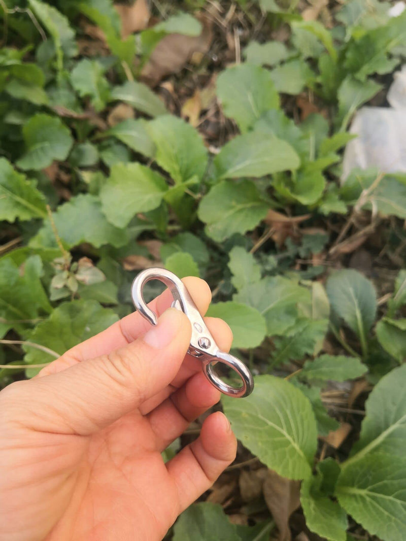 Stainless Steel 316 Fixed Snap Hook 0# Spring Loaded Fixed Eye Hook ...