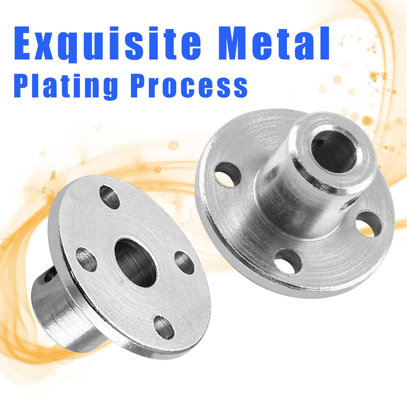 [Australia - AusPower] - 4 Pcs Rigid Flange Shaft Coupling, 5mm High Hardness Metal Guide Coupler, Bearing Fittings Motor Connector with Some M3 Fastening Screw 1 Pcs Hex Wrench for DIY Handmade Model 4 
