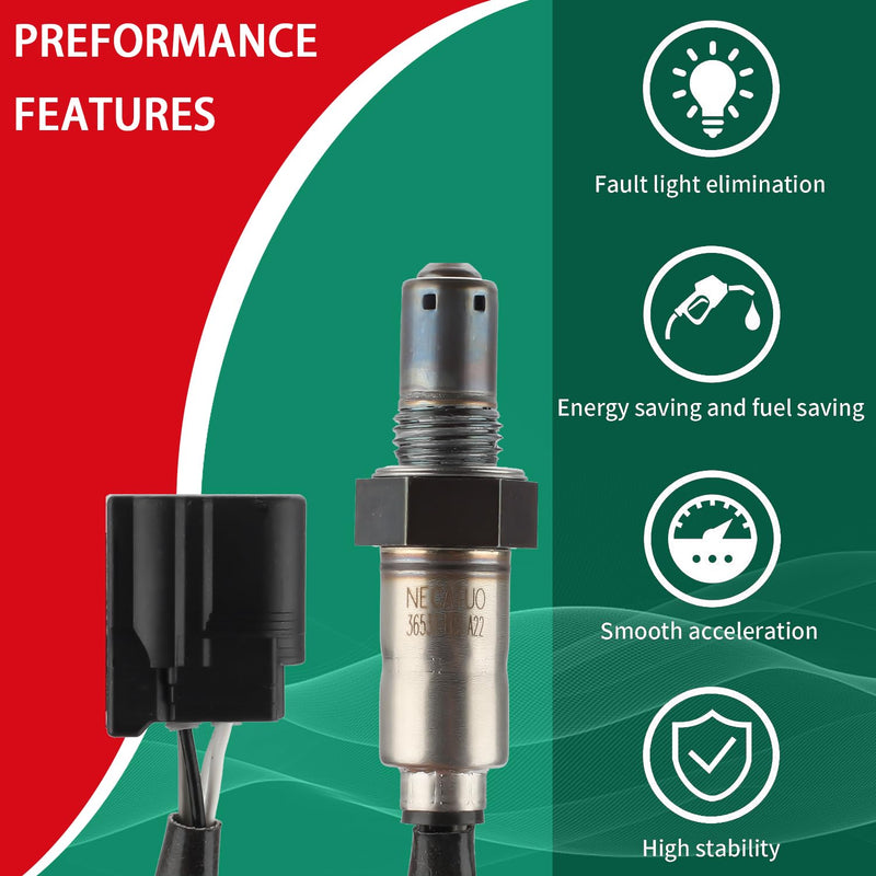 O2 Oxygen Sensor Heated Air Fuel Ratio Compatible with Honda ATV 2014-2023 TRX420 Rancher TRX500 Foreman Rubicon TRX520 Replace# 36531-HR3-A22 1 PCS