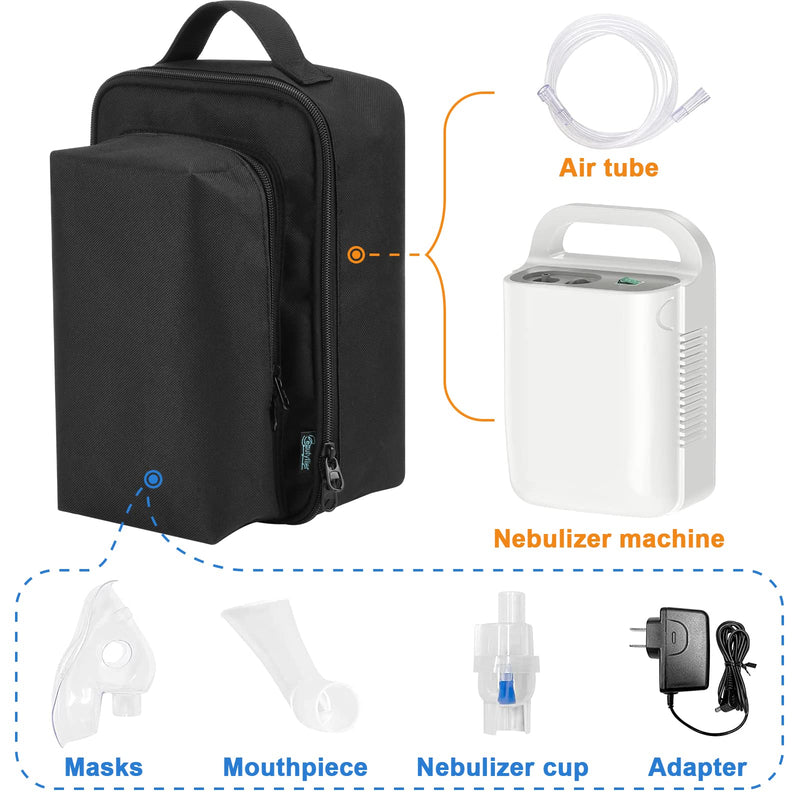[Australia - AusPower] - Beautyflier Portable Storage Carry Bag for Nebulizer machines for adults and Kids, Protective Travel Case for Breathing Machine Nebulizer, Nebulizer Carry Bag for Home or Travel Use, Carry Bag Only 