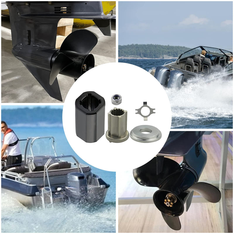 835257Q1 Hub Kit, 835257K1 Mercury Prop Hub Kit Alpha One Propeller 835257K1 Replacement Quicksilver for Mercury 135-300 HP, Alpha, Bravo One Drives 135-300HP Outboard Engine