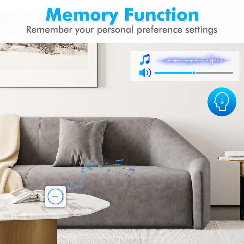 SINGCALL Wireless Portable Caregiver Pager Panic Alarm System Personal Alarm for Elderly/Kids/Pregnant/Patients 32 Chimes & 0-100dB Volume 1 Rechargeable Portable Receiver+ 2 Emergency Call Buttons 1 receiver and 2 call buttons