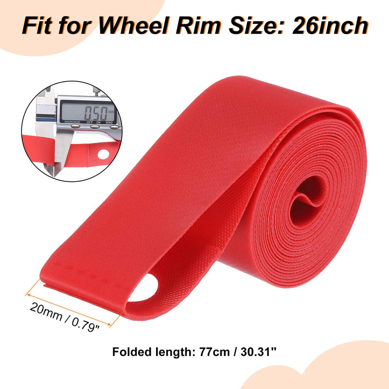 HARFINGTON 4pcs Bicycle Rim Strip 26" x 20mm PVC Bike Tire Liner Bicycle Wheel Rim Tape Inner Tube Tape Anti-Scratched Guard Cushion Pad Protector for Road MTB Mountain Bike
