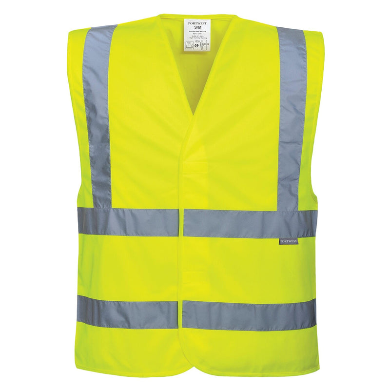 Portwest Hi-Vis Band and Brace Vest Visibility Reflective Safety Security Work Top ANSI 2, Yellow, 6X7X 6X-Large-7X-Large