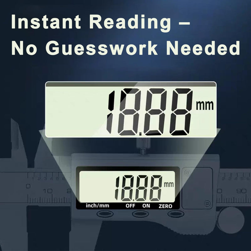 Vernier Calliper, Digital Calliper, 150 mm Calliper, Digital Stainless Steel with LCD Screen, Electronic Caliper Measuring Tools, Splash Protection, Dust Protection for Household and Industrial