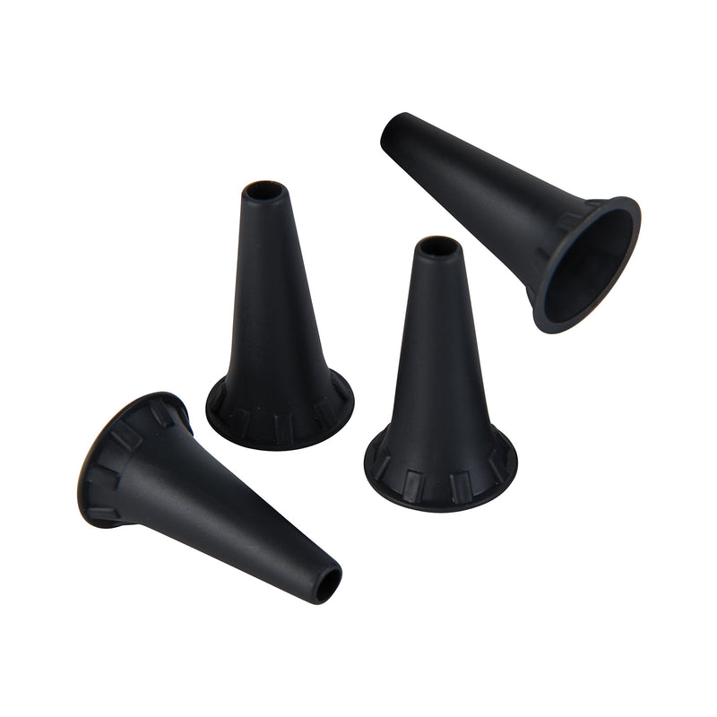 [Australia - AusPower] - HealthSmart Disposable Otoscope Tips Ear Specula for KaWe PICCOLIGHT Otoscope 4.0mm, Black, 100 Count 