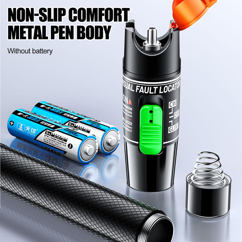 Visual Fault Locator 30 km, Fibre Optic Cable Tester, VFL Test Kit Includes Single Mode 2.5 mm FC Male to LC Female Adapter for Network Cable Tester, LC/FC/SC/ST Interface